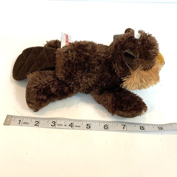 Aurora 8" BEAVER Plush Stuffed Animal Toy - Picture 3 of 4
